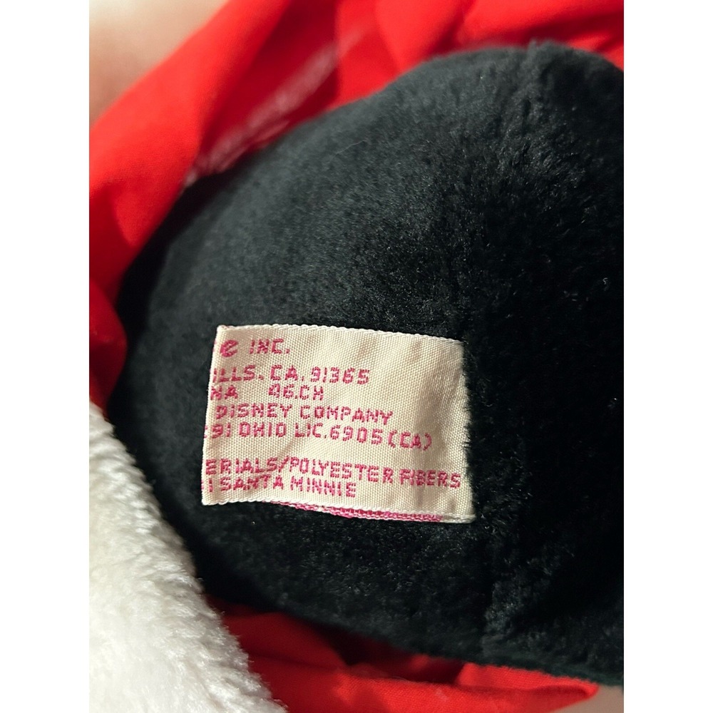 Applause Walt Disney Company Minnie Mouse Plush Mrs Claus Christmas Vintage - Picture 9 of 11